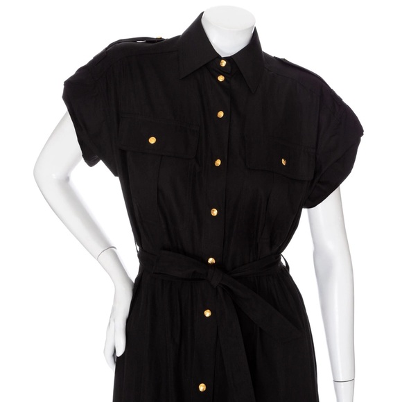 Celine Poplin Midi Safari Button Down Dress - Picture 7 of 8